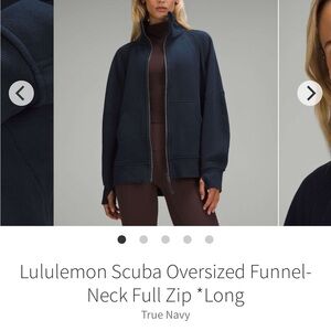 lululemon scuba oversized funnel neck full zip- long
